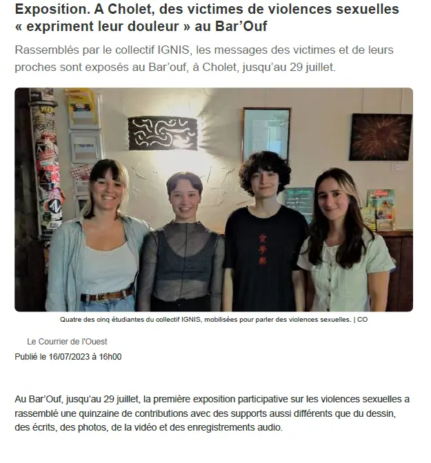 Le Courrier de l'Ouest - 16/07/2023